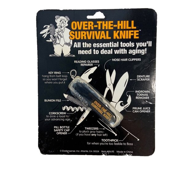 Over The Hill Survival Knife Retirement Gag Gift - Picture 1 of 1